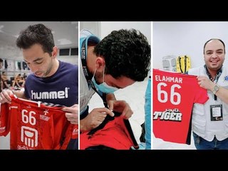 المسعف منقذ قميص أحمد الأحمر لاعب اليد بخيط الغرز: فكرة جاتلي في ثانية