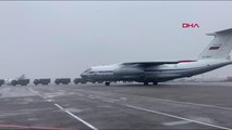 Son dakika... 9 Rus askeri nakliye uçağı, asker ve teçhizatla Almatı Havalimanı'na indi