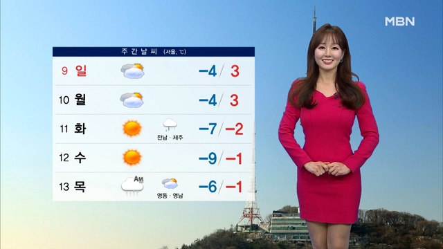 [종합뉴스 날씨]주말 아침 한파 이어져…오후부터 중부 약한 눈·비
