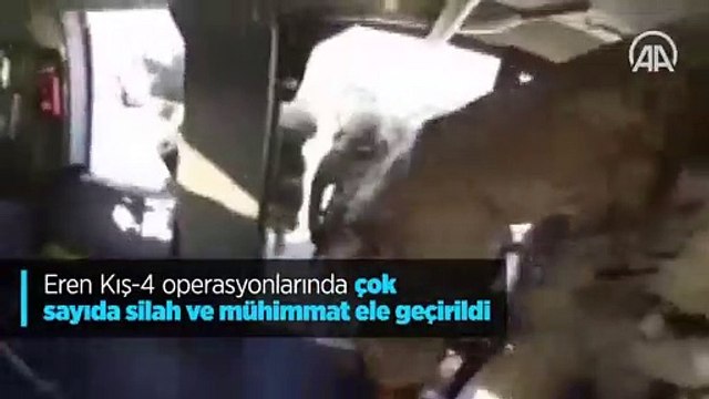 Eren Kış-4 operasyonlarında çok sayıda silah ve mühimmat ele geçirildi