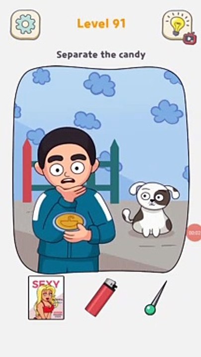 the candy  Level 91 Displace It  Brain Puzzle | Zin y | Gameplay [Fun Games Tv]