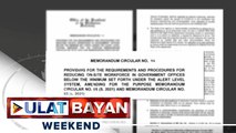 Temporary closure o reduced work force memo para sa mga ahensya ng pamahalaan, inilabas ng palasyo