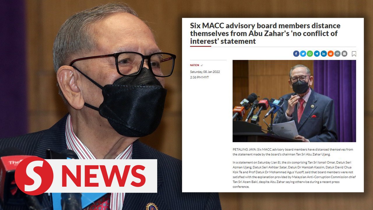 MACC advisory board members distance themselves from Abu Zahar's 'no conflict of interest' statement