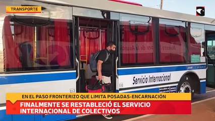 Finalmente se restableció el servicio internacional de colectivos
