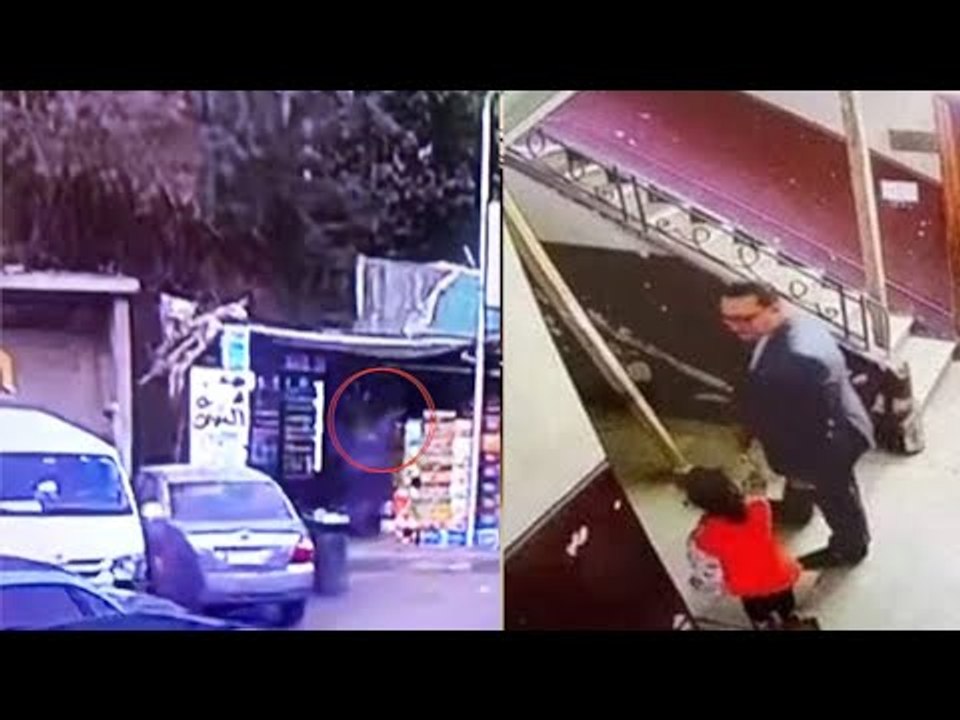 لحظة هروب طفلة المعادي والمتهم بالتحرش بها عقب كشف الواقعة
