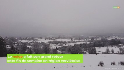 Le neige a fait son grand retour cette fin de semaine en région verviétoise