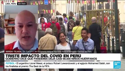 Sergio Tejada: "Más de 93.000 niños han quedado en orfandad" debido al Covid-19 en Perú