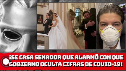 Entre besos y abrazos, se casa el Senador que alarmó con que el Gobierno oculta cifras de COVID-19