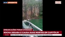 Duas mortes foram confirmadas no acidente em Capitólio, em Minas Gerais, após o deslizamento de rochas nos cânions na lagoa de Furnas. #BandJornalismo