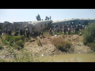 أحد الركاب يروي تفاصيل حادث قطارين سوهاج