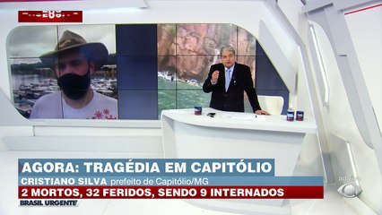 Tải video: O prefeito de Capitólio, Cristiano Silva, conversou ao vivo com Datena no Brasil Urgente. Ele deu mais informações sobre o acidente que aconteceu na cidade. #BrasilUrgente