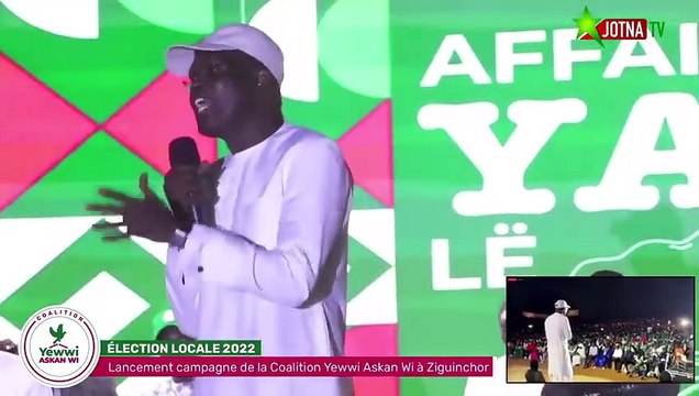 Lancement de la campagne électorale à Ziguinchor avec la coalition YAW: le discours de Khalifa SALL