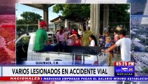 Varios cortadores de café heridos en accidente vial en Guaimaca, Francisco Morazán