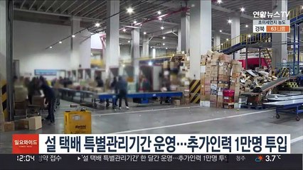 설 택배 특별관리기간 운영…추가인력 1만명 투입