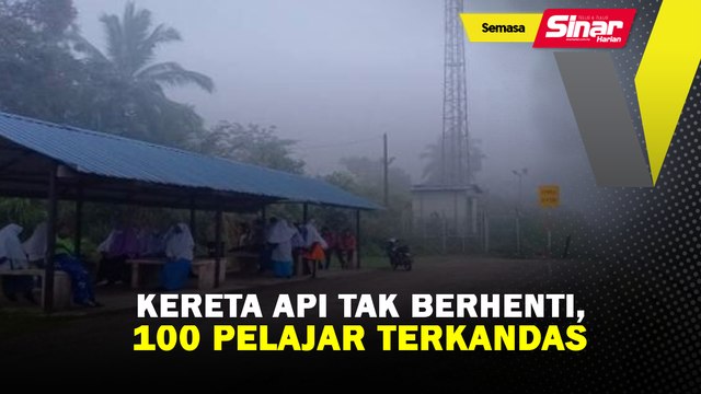 Kereta api tak berhenti, 100 pelajar terkandas