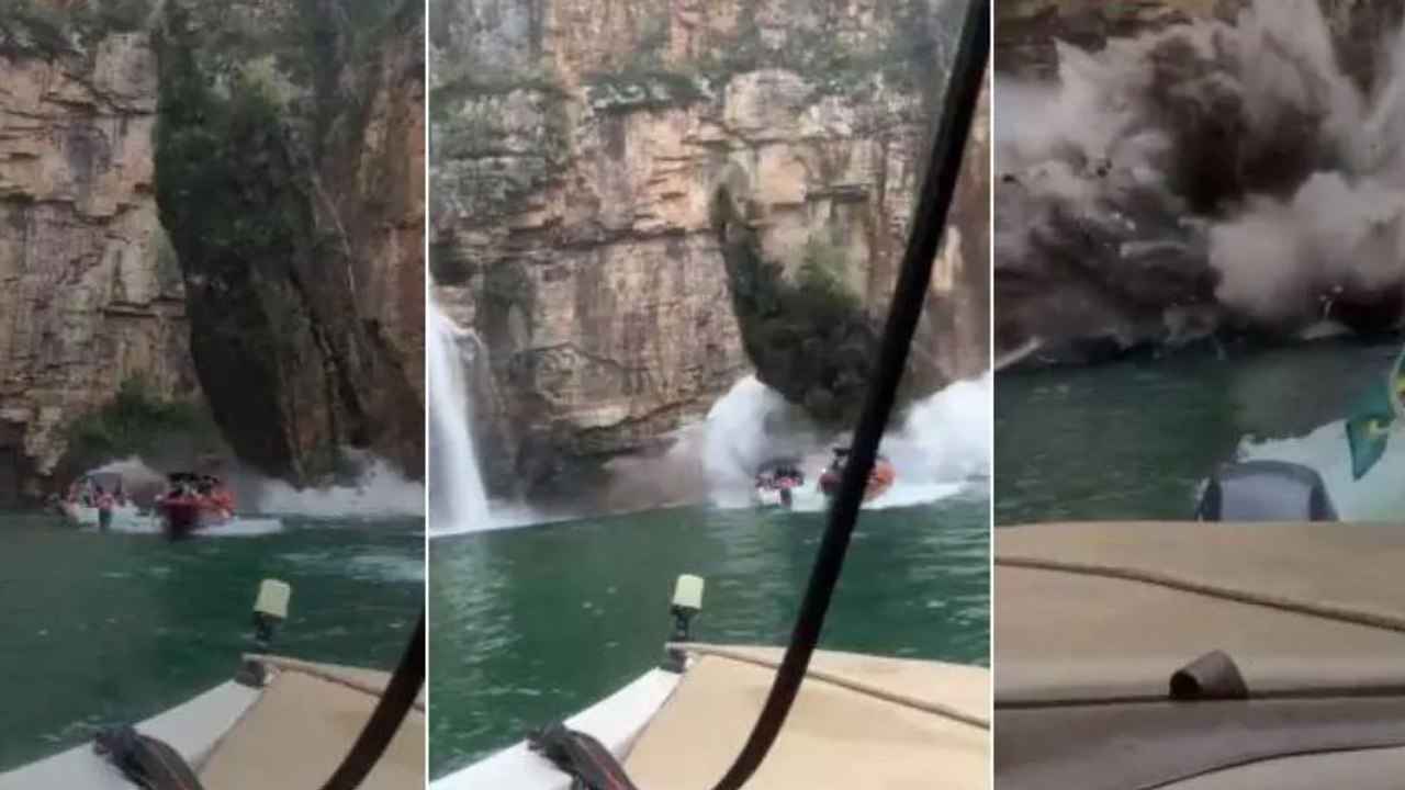 Brezilya’da dev kaya parçası teknelerin üzerine düştü: 2 ölü, 34 yaralı