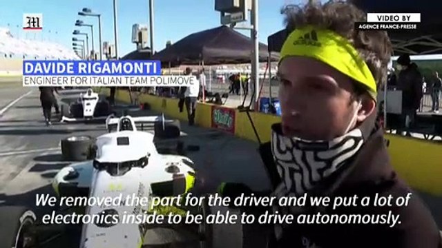 Self-driving race cars zip into history at CES in Las Vegas