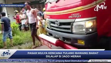 SAAT PAGI HARI PASAR MULYA KENCANA TUBABAR DILALAP SI JAGO MERAH - MonologisTV