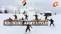 Watch: Indian Army Troop Performs ‘Khukuri Dance’ On Snow-Clad Mountain in Kashmir