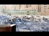 الحماية المدنية تحاول السيطرة على حريق في مخزن تابع لحي الهرم