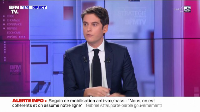Gabriel Attal: Nous visons une application du pass vaccinal dans les premiers jours de la semaine du 17 janvier
