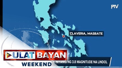 Claveria Masbate, niyanig ng 3.8 magnitude na lindol