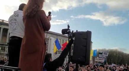 Manifestation anti-mesures sanitaires à Bruxelles