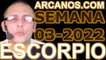 ESCORPIO - Horóscopo ARCANOS.COM 9 al 15 de enero de 2022 - Semana 03