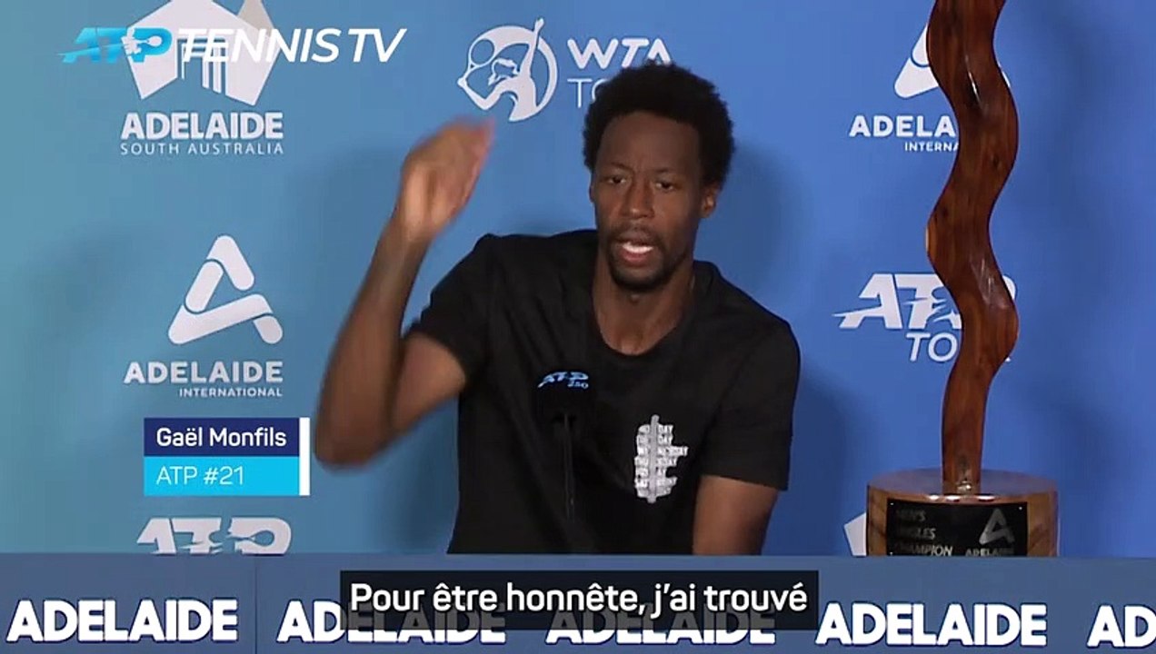 Adélaïde - Monfils : “À la fin de l'année, je me sentais déjà beaucoup mieux”