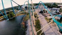 Kraken (Sea World Orlando Theme Park) - 4K Front Row Roller Coaster POV Video - New Paint for 2022!