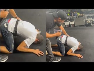 شاب يسجد شكرا لله على المسرح بعد مقابلة عمرو دياب.. "حكايات الهضبة مع معجبيه"