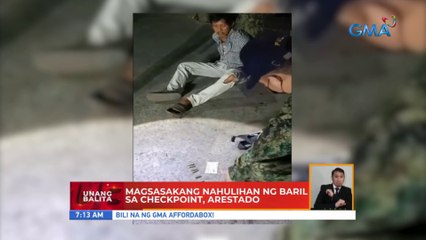 Magsasakang nahulihan ng baril sa checkpoint, arestado | UB