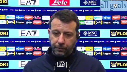 Napoli-Sampdoria 1-1 9/1/22 intervista post-partita Roberto D'Aversa