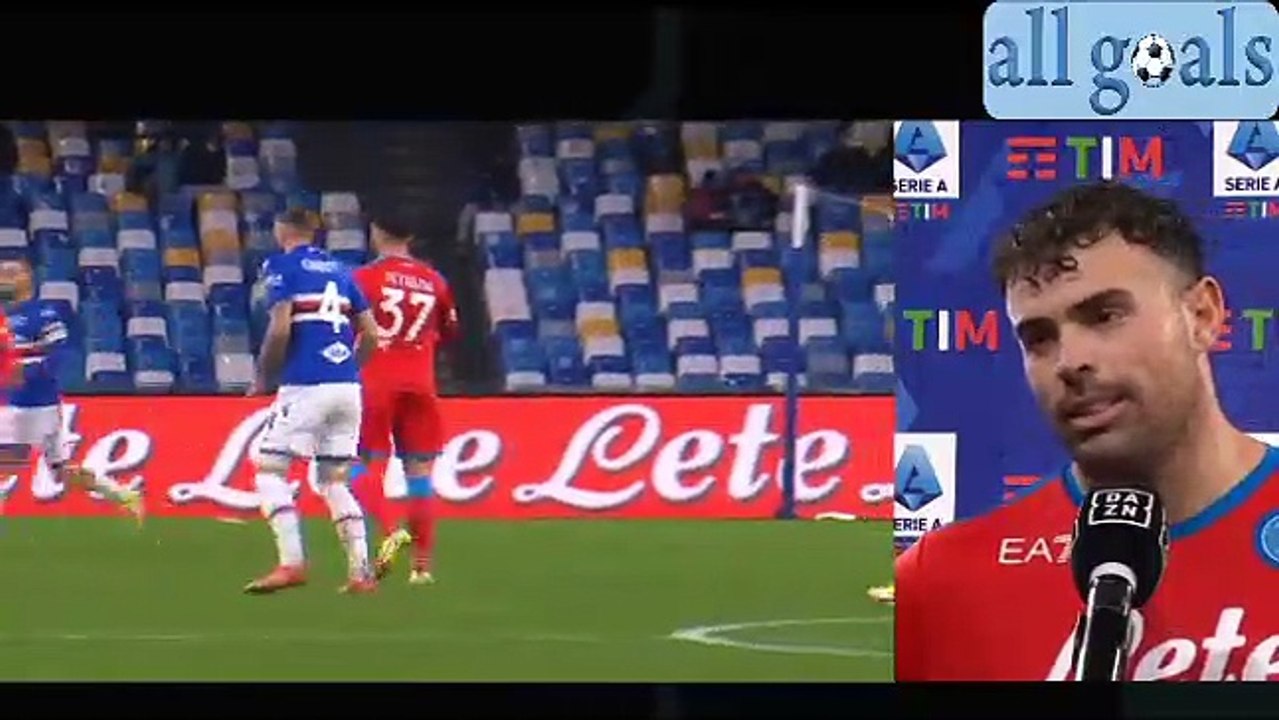 Napoli-Sampdoria 1-1 9/1/22 intervista post-partita Andrea Petagna