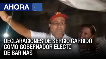 Primeras palabras de Sergio Garrido como gobernador electo de #Barinas - #09Ene - Ahora