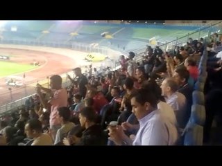 رد فعل وزير الرياضة والجماهير بعد هدف أفشة في شباك أنجولا