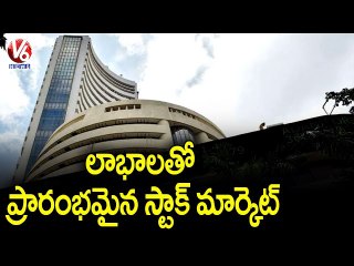 Stock Market In Profits, Sensex Profits With 450 Points  _ V6 News