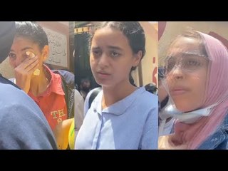 انهيار وبكاء طلاب الثانوية العامة عقب انتهاء امتحان اللغة العربية