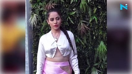 Urfi Javed sizzles in black bralette and mini skirt in new pics