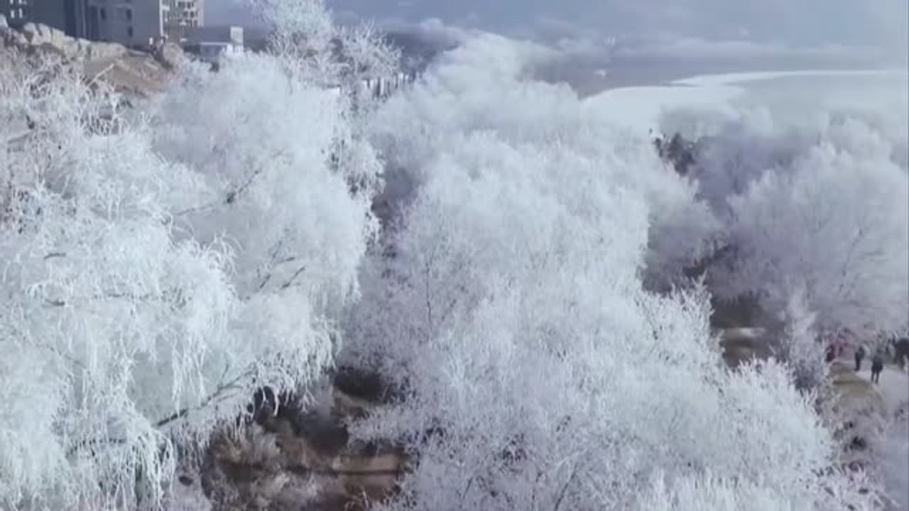 La ciudad china de Jilin conocida como "capital de la escarcha" recibió 20 millones de turistas atraídos por su increíble paisaje invernal