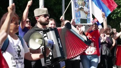 Djokovic supporters outside Melbourne court as his Visa Application case is heard