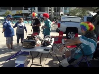 Frustrated fans show up at Jaguars season finale dressed in clown attire