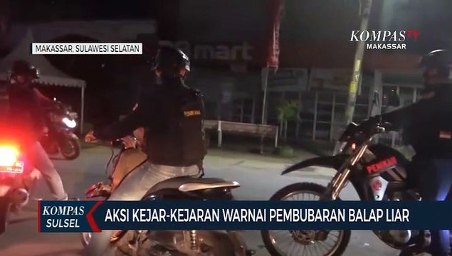 Aksi Kejar Kejaran Warnai Pembubaran Balap Liar