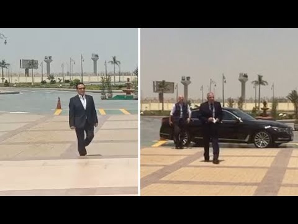 إبراهيم محلب ومحمد ثروت أول الحاضرين لجنازة ح...