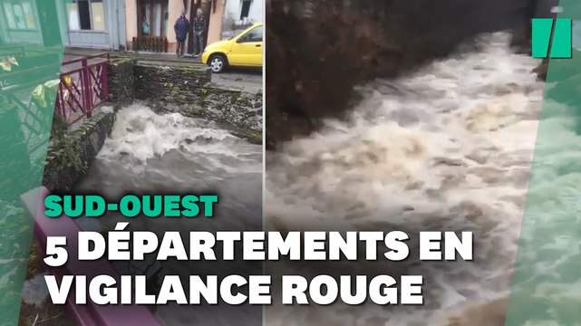 Le Sud-Ouest a nouveau frappé par des inondations, 5 départements en vigilance rouge