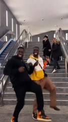 funny video hahaha falling from the stairs