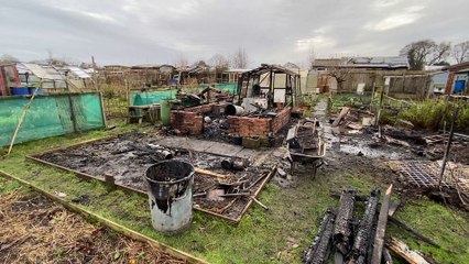 Aftermath of allotment fire