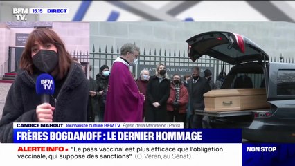 Frères Bogdanoff: de nombreux admirateurs présents à l'église de la Madeleine pour le dernier hommage