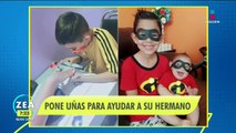 ¡Niño pone uñas para ayudar a pagar las operaciones de su hermano!