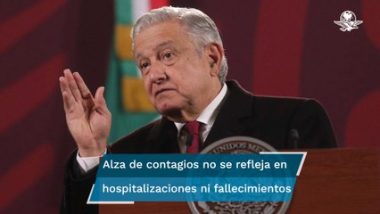 Aumentan contagios por ómicron, pero no tiene la misma letalidad que delta: AMLO